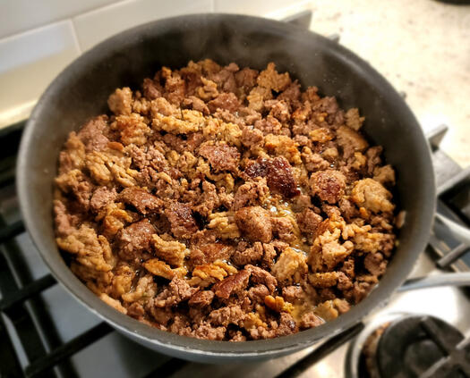 Browning the Meat